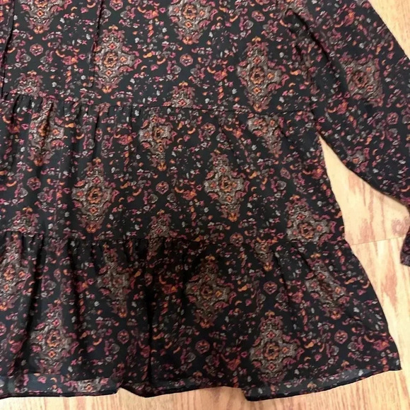 Women’s‎ 3XL Patterned Peplum Sleeve Blouse - Picture 8 of 8